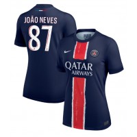 Billiga Paris Saint-Germain Joao Neves #87 Hemma fotbollskläder Dam 2024-25 Kortärmad